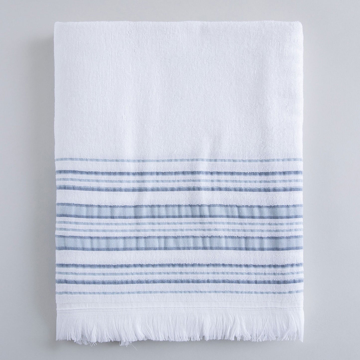 Towel | Derin - White/Marine Blue