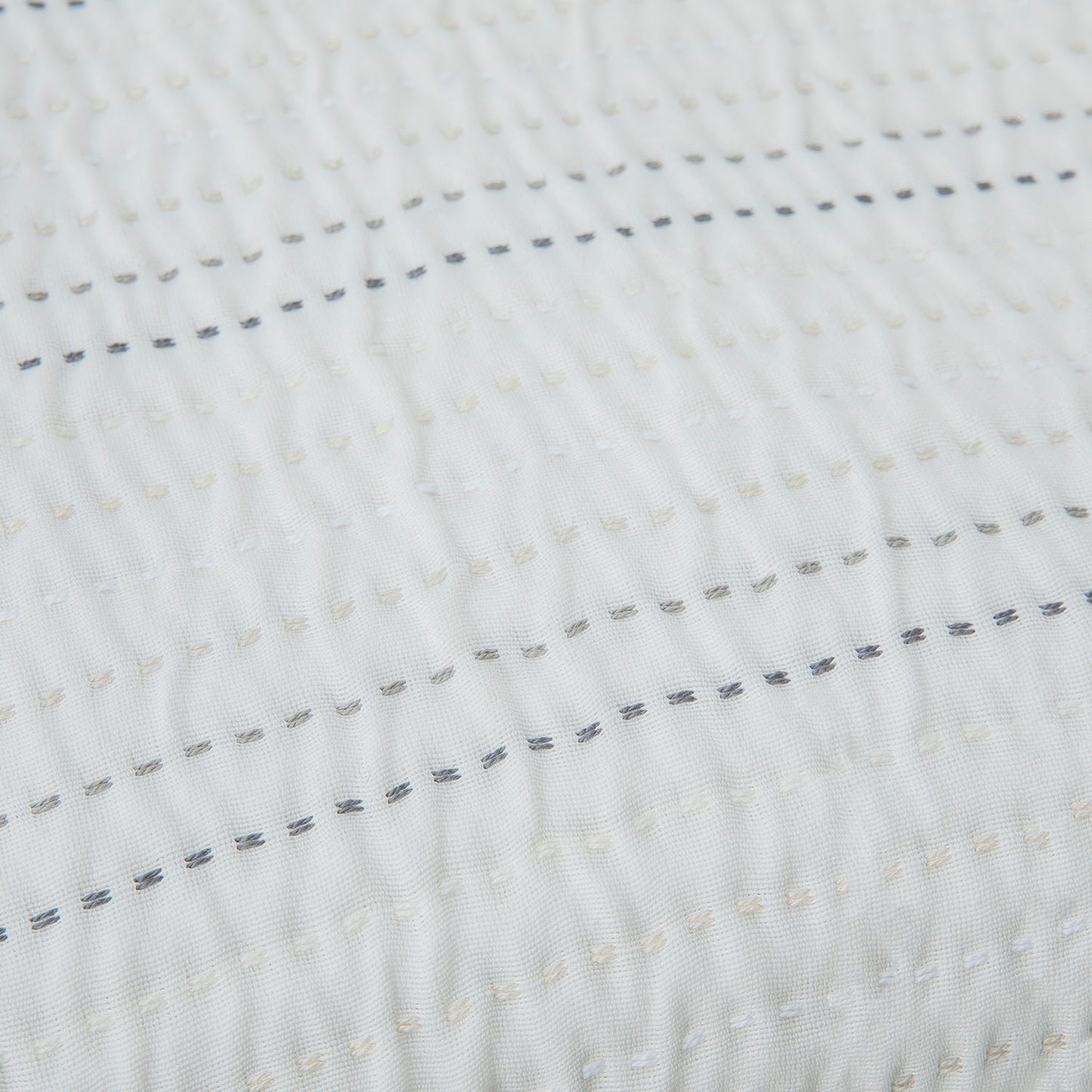 Bedsprei Set | Stitch - Wit | Linnen & Katoen - Pure Harmony