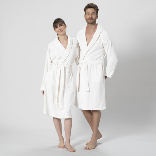 Badjas Unisex | Solid - Ecru | Bamboe & Katoen