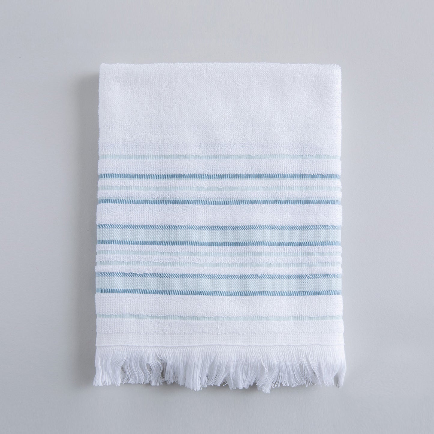 Towel | Derin - White/Light Aqua