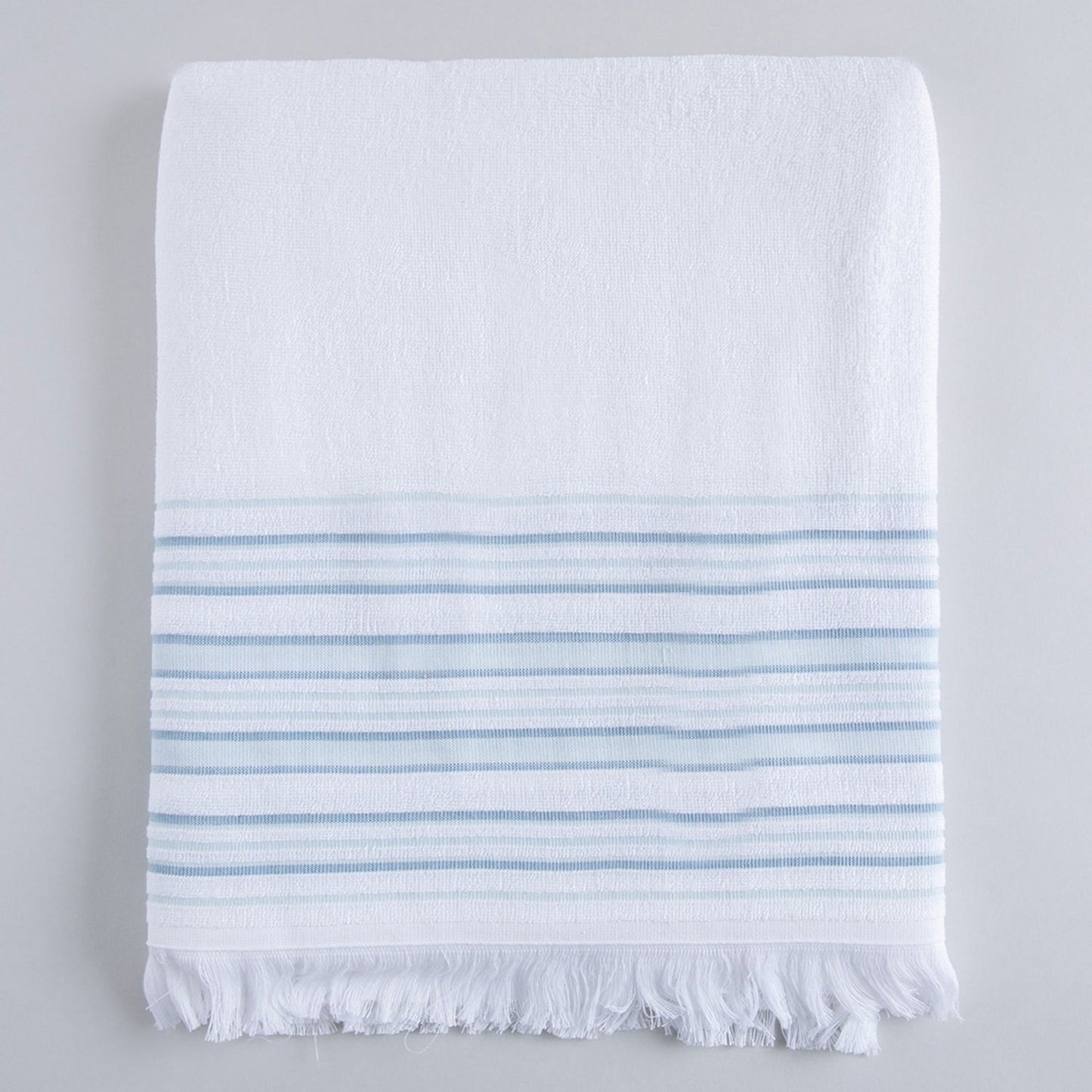 Towel | Derin - White/Light Aqua