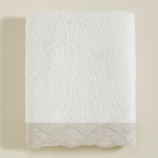 Towel | Border - Ecru