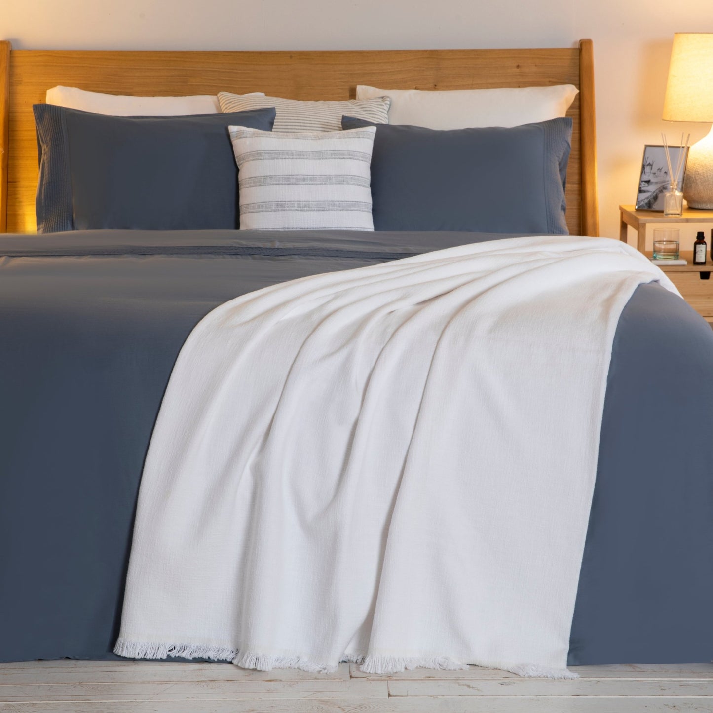 Bedsprei | Fumar - Wit | 100% Katoen - Pure Harmony