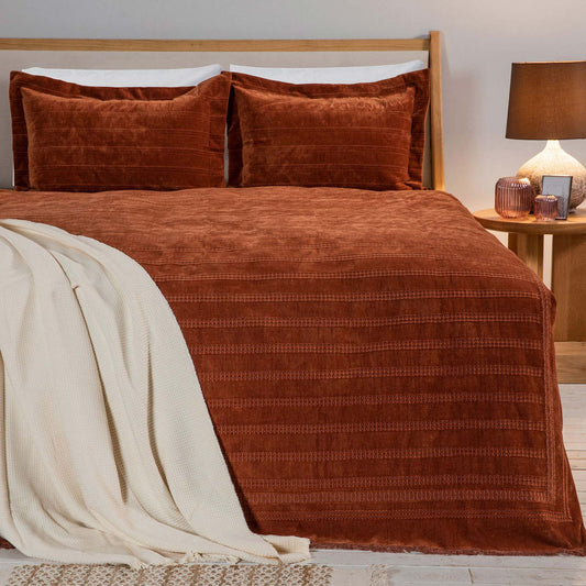 Bedsprei Set | Especial - Kaneelbruin | Linnen & Katoen - Pure Harmony