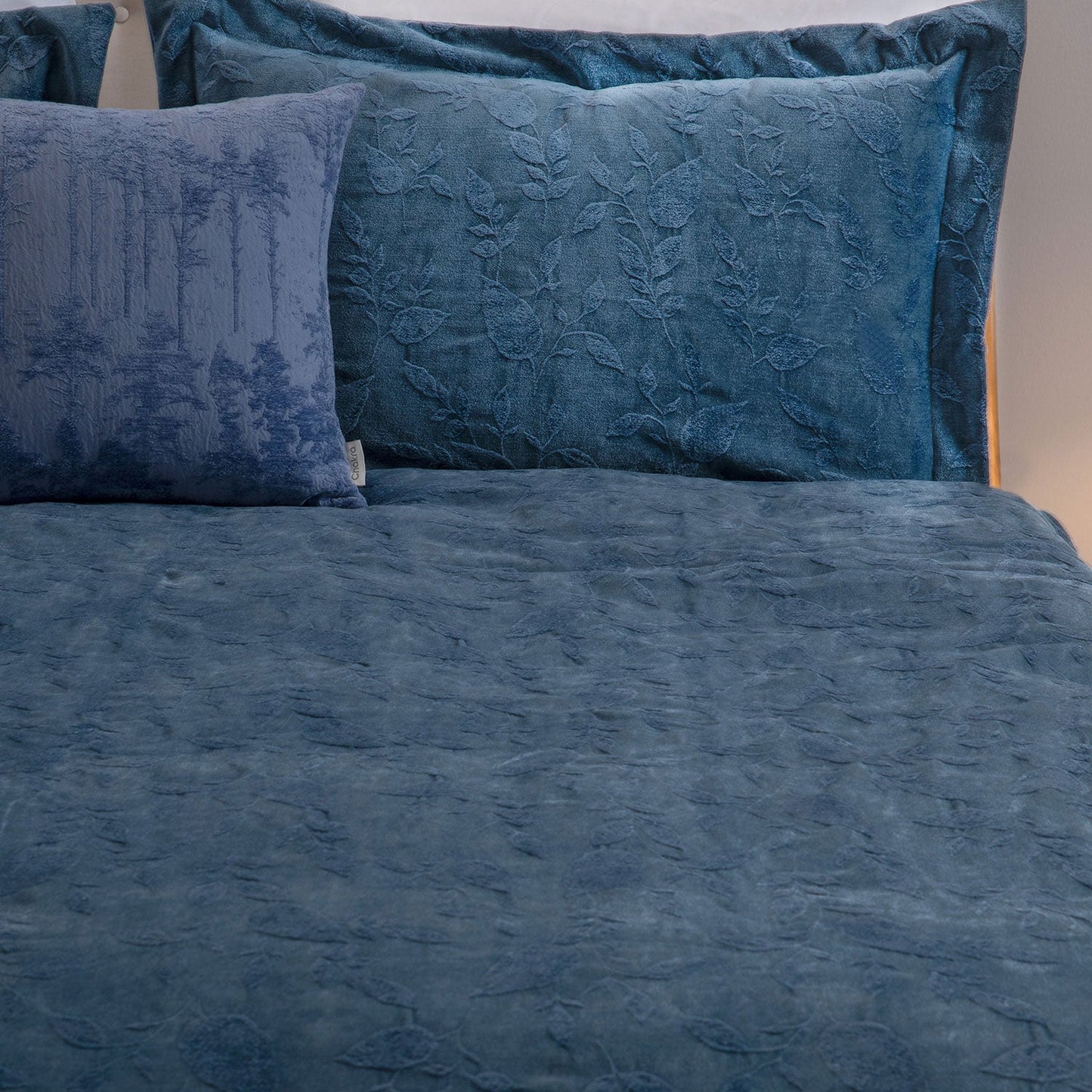 Bedsprei Set | Folha - Donkerblauw | Linnen & Katoen - Pure Harmony