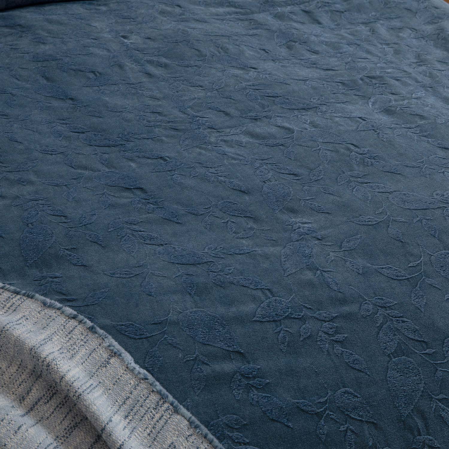 Bedsprei Set | Folha - Donkerblauw | Linnen & Katoen - Pure Harmony