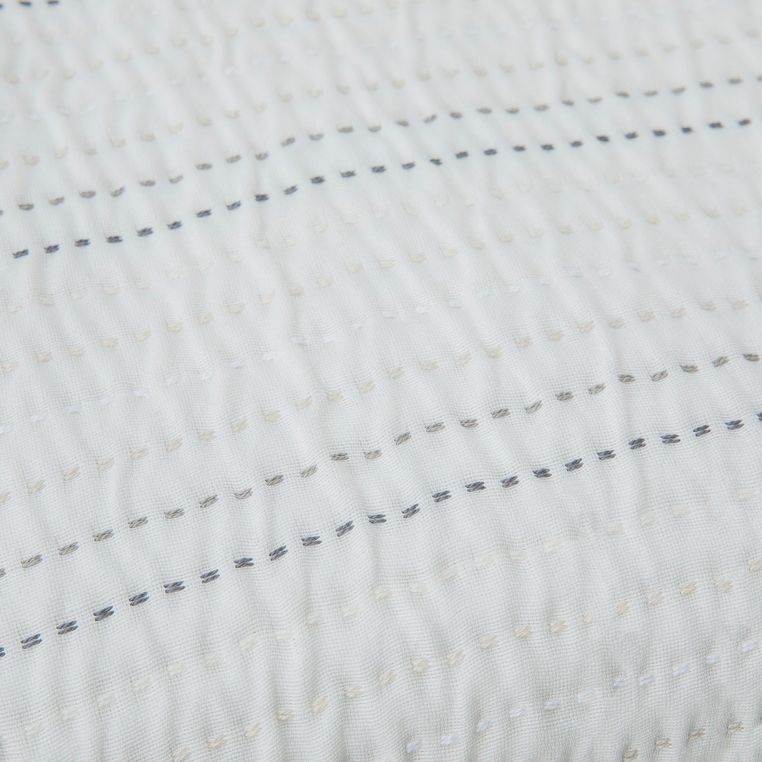 Bedsprei Set | Stitch - Wit | Linnen & Katoen - Pure Harmony