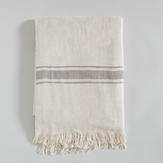 Bedsprei | Simple - Beige | Viscose & Linnen - Pure Harmony