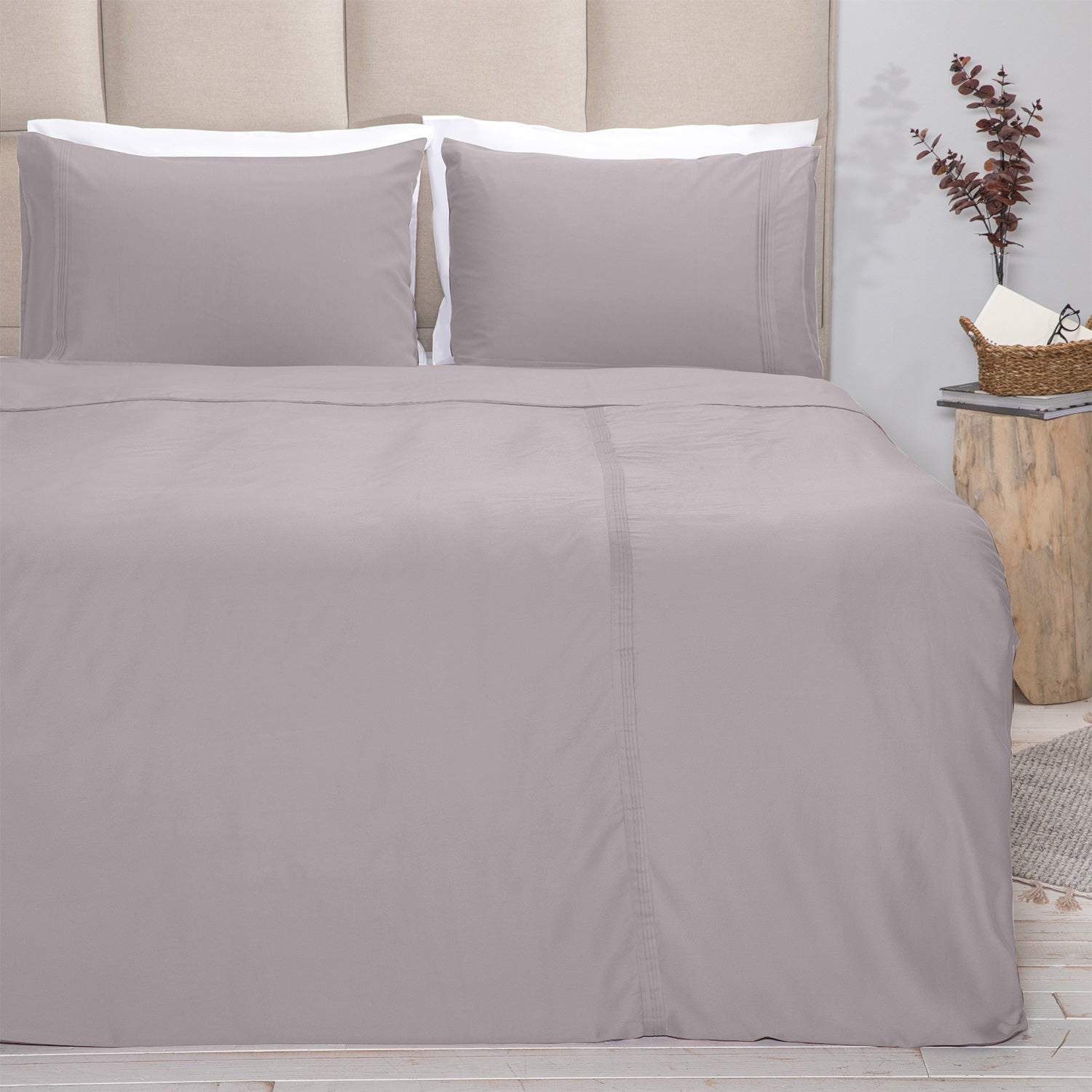 Dekbedovertrekset | Cleto - Mistgrijs | Bamboe & Katoen - Pure Harmony