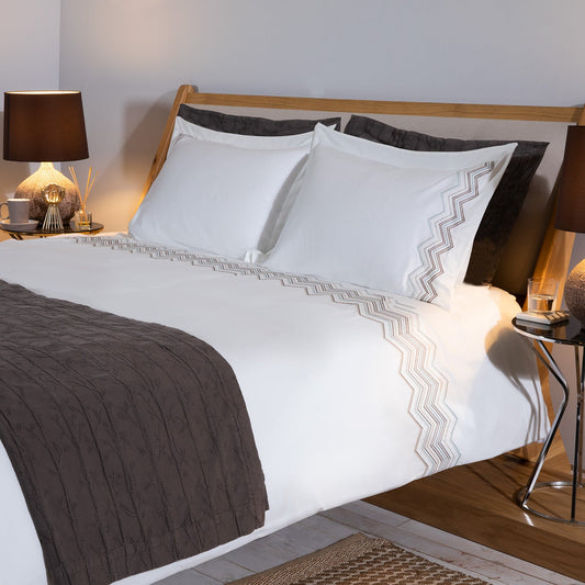 Dekbedovertrekset | Rayas - Ecru | Bamboe & Katoen - Pure Harmony