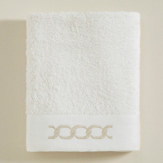 Handdoek | Corrente - Ecru/Goud | Bamboe & Katoen - Pure Harmony