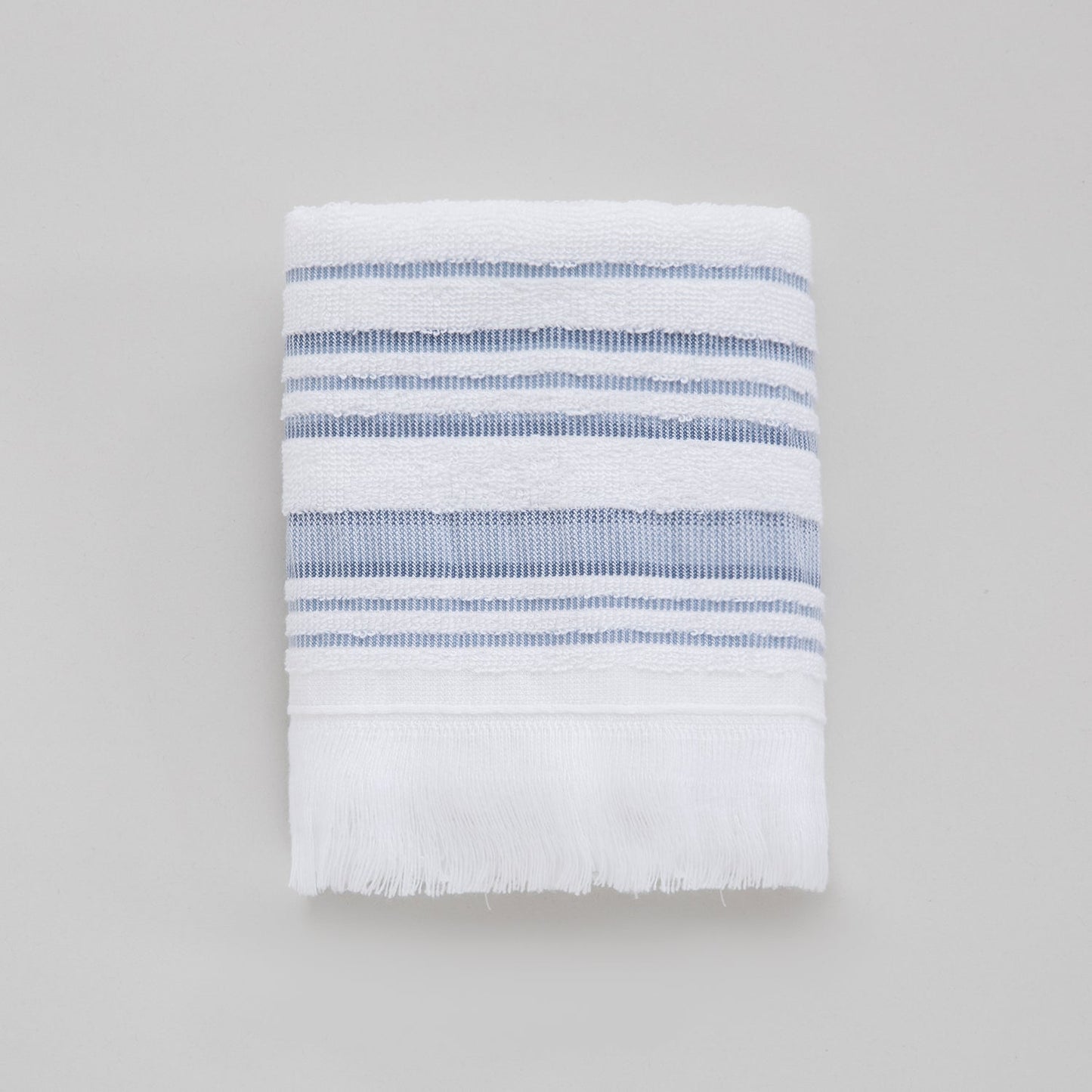Handdoek | Derin - Wit/Marineblauw | Bamboe & Katoen - Pure Harmony