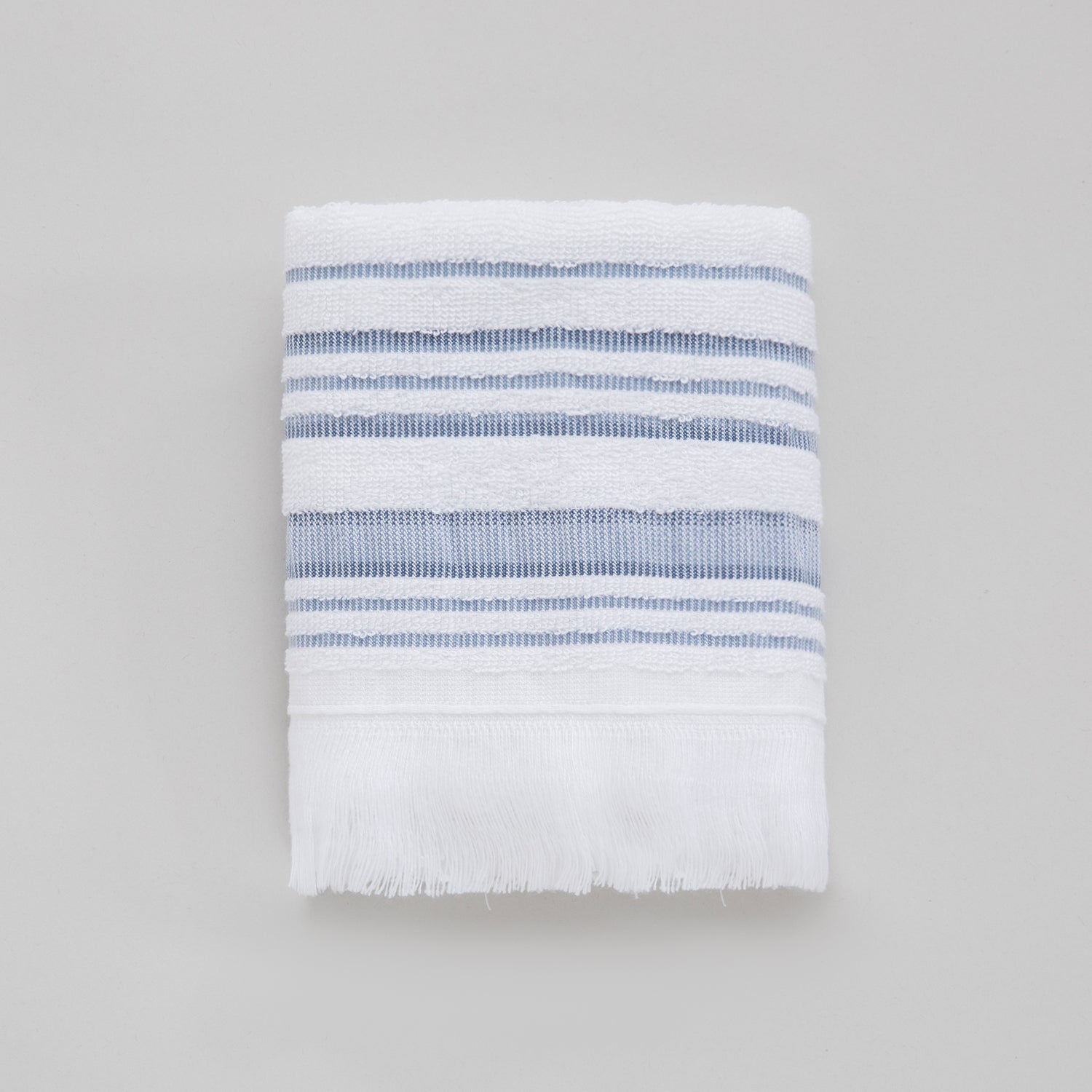 Handdoek | Derin - Wit/Marineblauw | Bamboe & Katoen - Pure Harmony