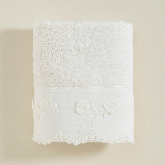 Handdoek | Flor - Ecru | Bamboe & Katoen - Pure Harmony